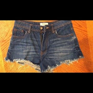 Forever 21 high rise jean shorts